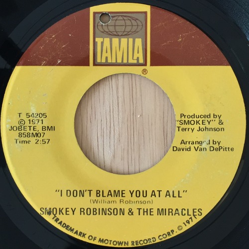Smokey Robinson &amp; The Miracles - I Don&#039;t Blame You At All